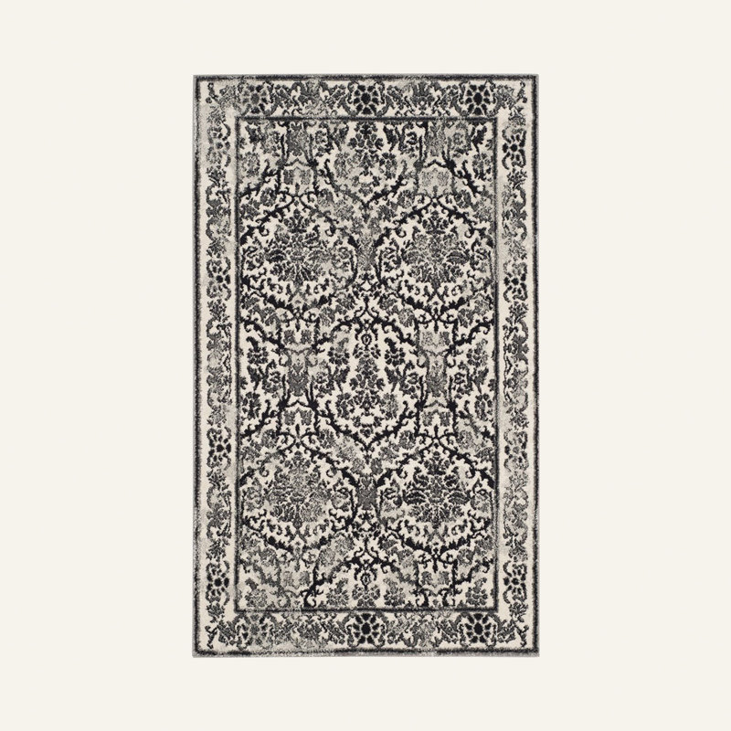 Tapis oriental ivoire / gris Alessia, Rectangle 2 pi 2 po x 4 pi