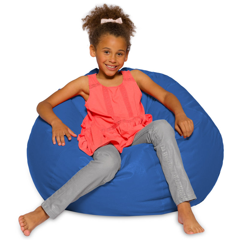 Bean Bag Chair for Kids, Teens, and Adults - Filled with Soft Beads, Includes Removable and Machine Washable Cover - Multiple Colors, Sizes and Fabrics including Soft Nylon & Canvas with Patterns