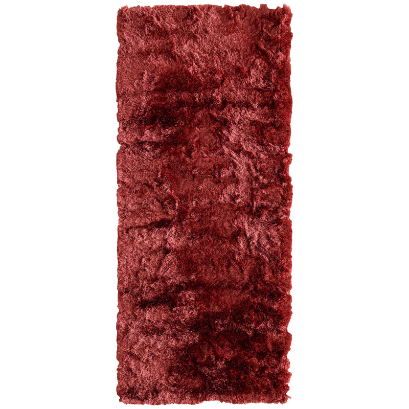 Freya Modern Solid, Red/Orange, Runner 2'6" x 6'