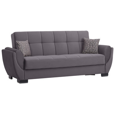 Oliveras 87 in. Fabric Upholstered 3-Seater Twin 3-in-1 Sleeper Sofa Bed with Storage