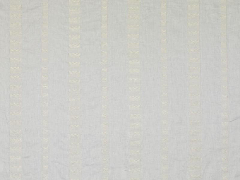 Laura Kirar II Merida Stripe Fabric, Creme
