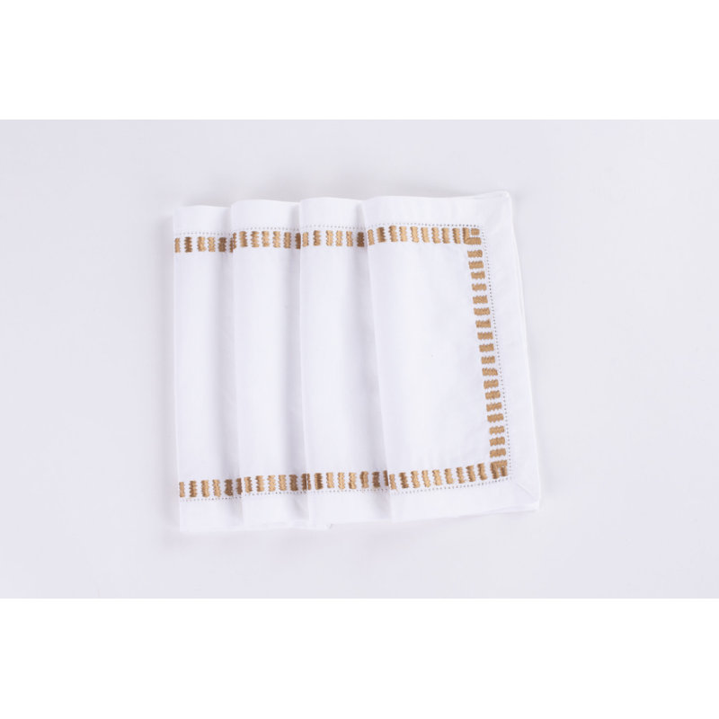 Euphrasie Serena Cocktail Napkin Set, Caramel