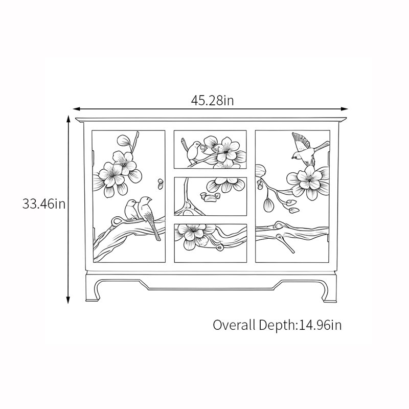 Armoire de rangement moderne en feuille d'or peinte moderne