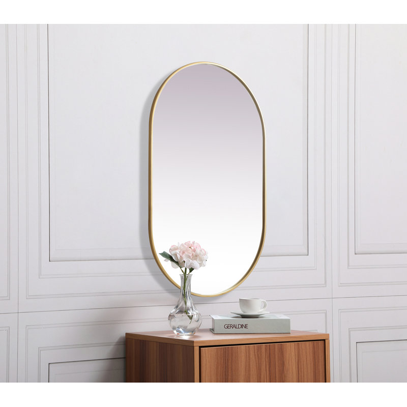 Elington Metal Oval Mirror, Brass, 48"  x 30" 
