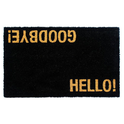 Tapis de porte extérieur antidérapant de 30 po x 18 po touffeté à la machine Hemmings