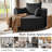 Modern Minimalist 360 Degree Swivel Chenille Fabric Upholstered Accent Barrel Chair-597714570