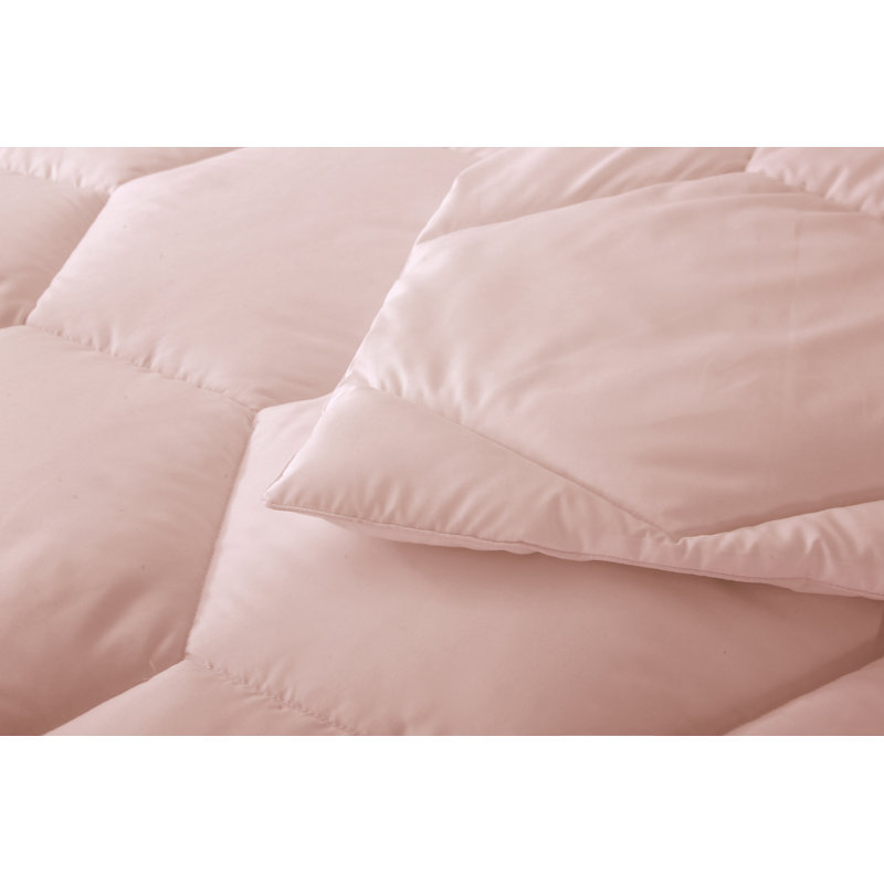 Ensemble d'édredon en microfibre Better Style Home, Édredon pour lit simple + 1 taie décorative stan, Rose
