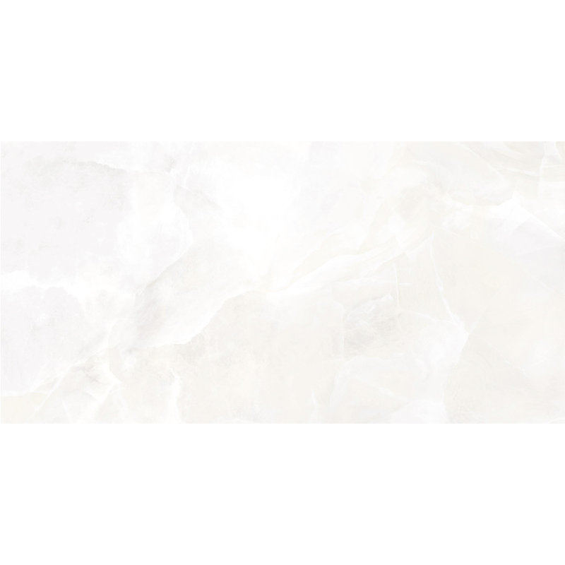 Geo Lush Porcelain Marble Look Wall & Floor Tile, Polished White