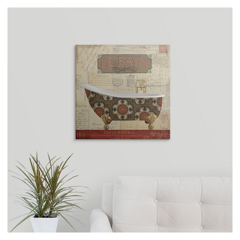 « i », art textuel Postcard Bath, Toile, H 20 po x l 20 po x P 1,5 po