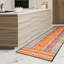 Tapis de couloir gris / orange en laine noué à la main de conception unique nouvel âge Lahore 5 pi x 13 pi 7 po Cartrell