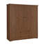 Armoire penderie 4 portes avec 2 tiroirs