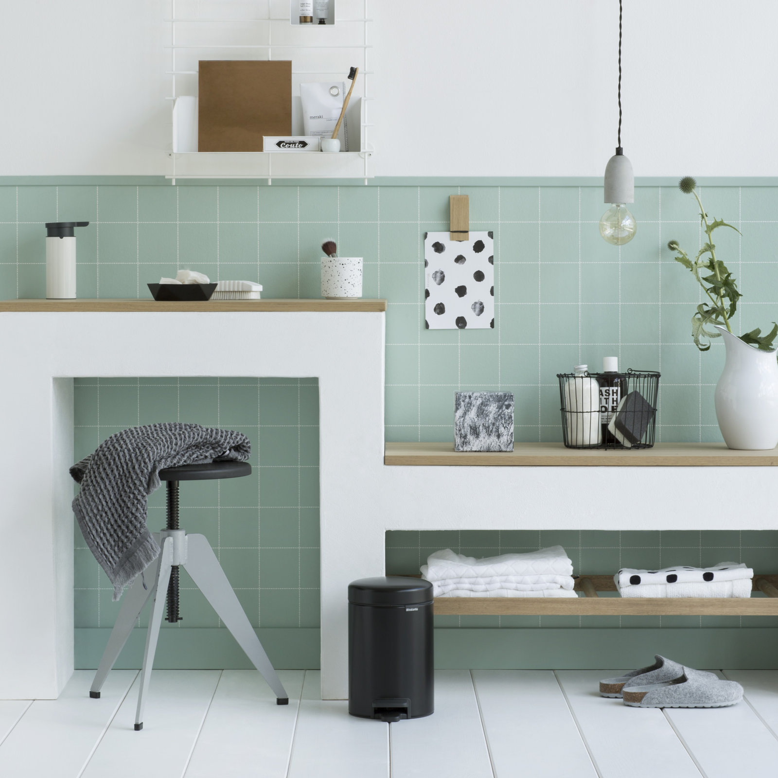 Brabantia Newicon 0.8gal Step-On Can, Matte Black