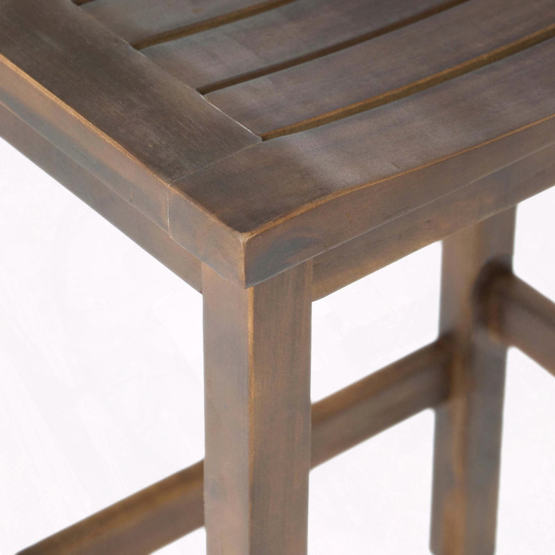 Tabouret de bar d'extérieur en bois d'acacia résistant aux intempéries