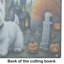 Westie Spooky Halloween Glass Cutting Board Large