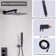 Dual Function Thermostatic Shower System Wall Mounted with Rough-in Valve and Handheld Shower Head System