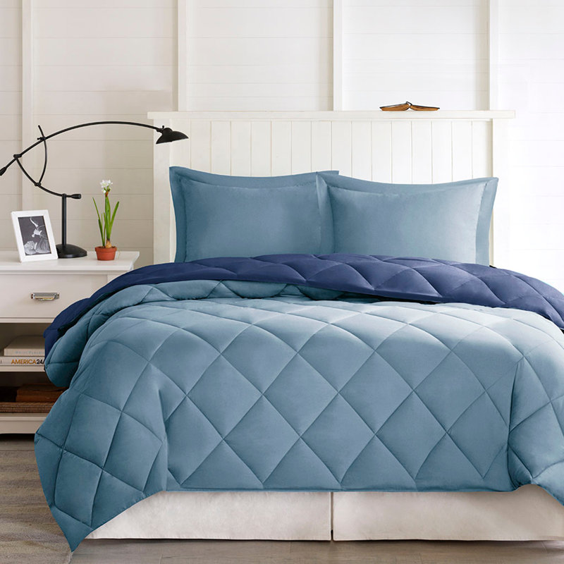Ensemble d'édredon en duvet synthétique réversible 3M Scotchgard