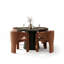 Ensemble de table de salle à manger extensible 47 "à 83" avec chaises rembourrées-169346976-173280237