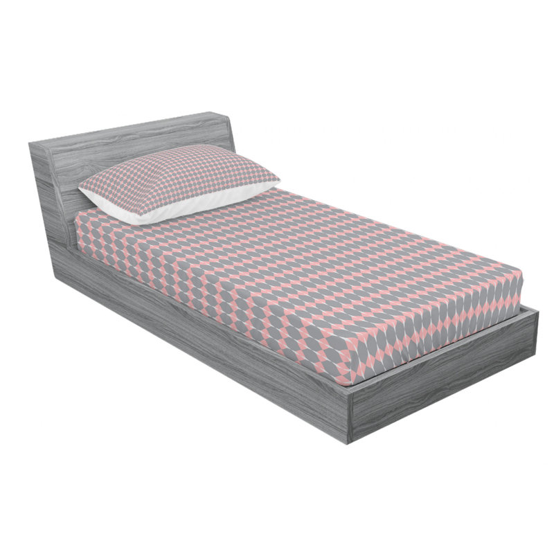 Microfiber Geometric Sheet Set, Twin XL Sheet Set + Fitted Sheet + 1 Pillowcase