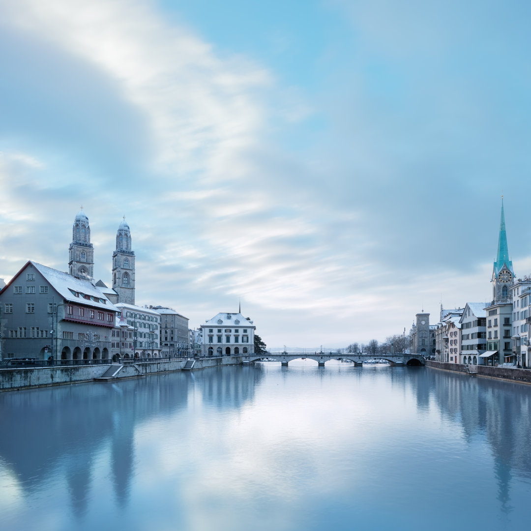 Alte Stadt Zürich von Lena_Serditova - Leinwandfoto