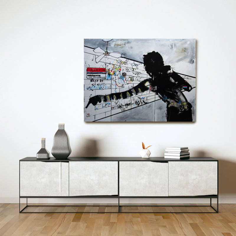 One of a Kind Original MJ by Salvatore Principe - Wrapped Canvas Painting