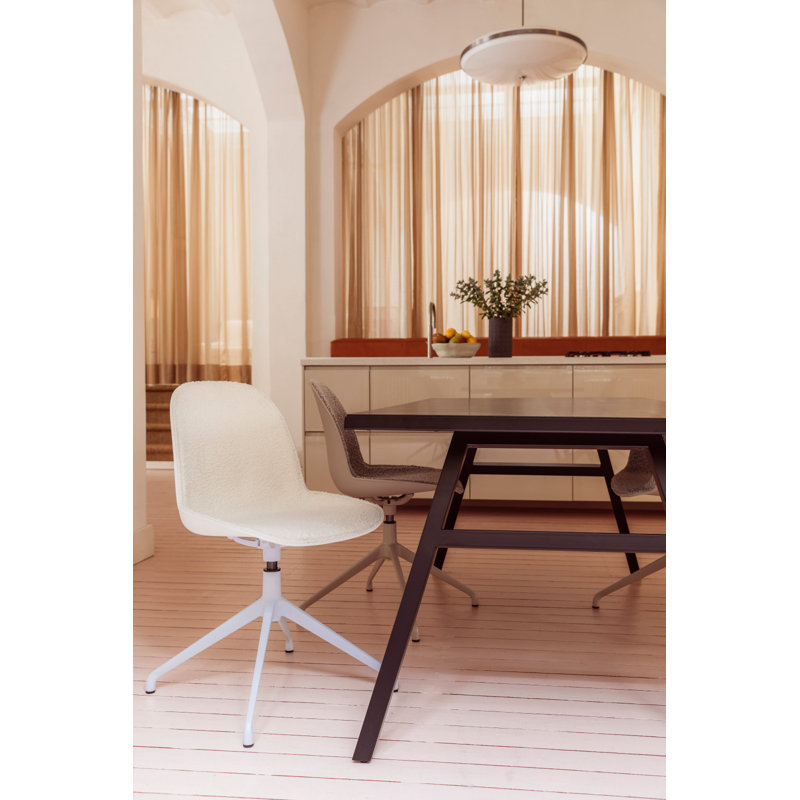 Chaise d'appoint rembourrée Albert Kuip, Blanc, Blanc