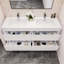 Ensemble de meuble-lavabo double mural 59,5 "Azden-804546645
