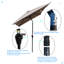 Parasol d'extérieur imperméable 6 x 9 pi avec manivelle et bouton poussoir inclinable-1565158954