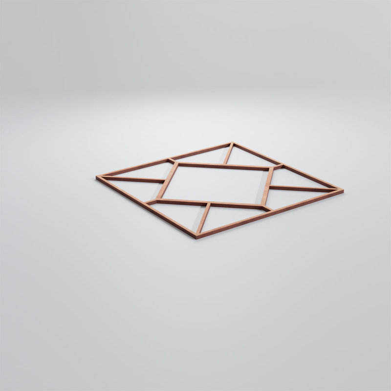 Panneaux muraux décoratifs en bois Hudson, Cerise, H 11 3/8 po x l 11 3/8 po x P 1/4 po