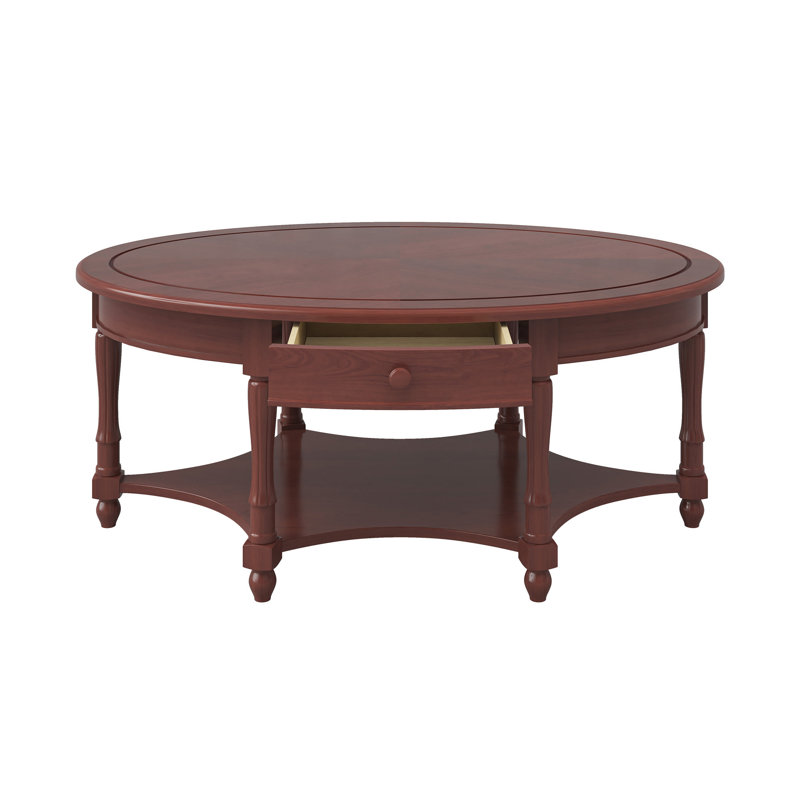 Traditional Oval Coffee Table with Storage