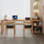 Bureau rectangulaire en bois massif Burlywood-109598538