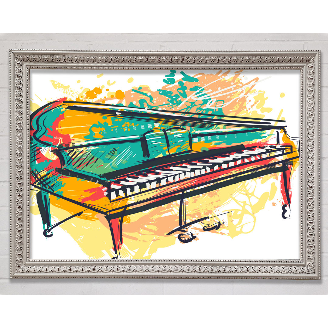 Grand Piano In Colour - Einzelner Bilderrahmen Kunstdrucke