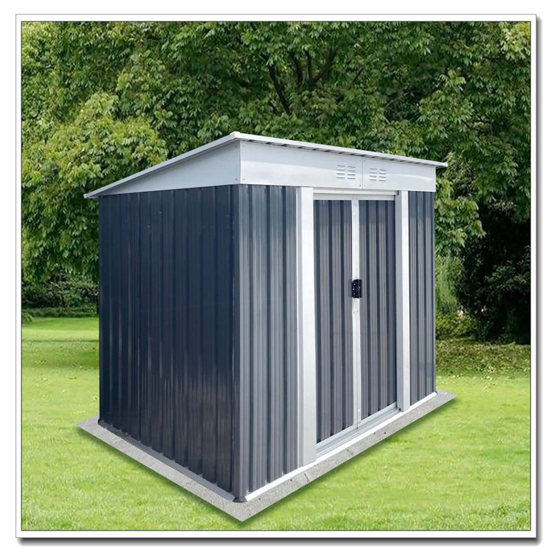 Remise de rangement extérieure pour terrasse 6 pi x 4 pi gris