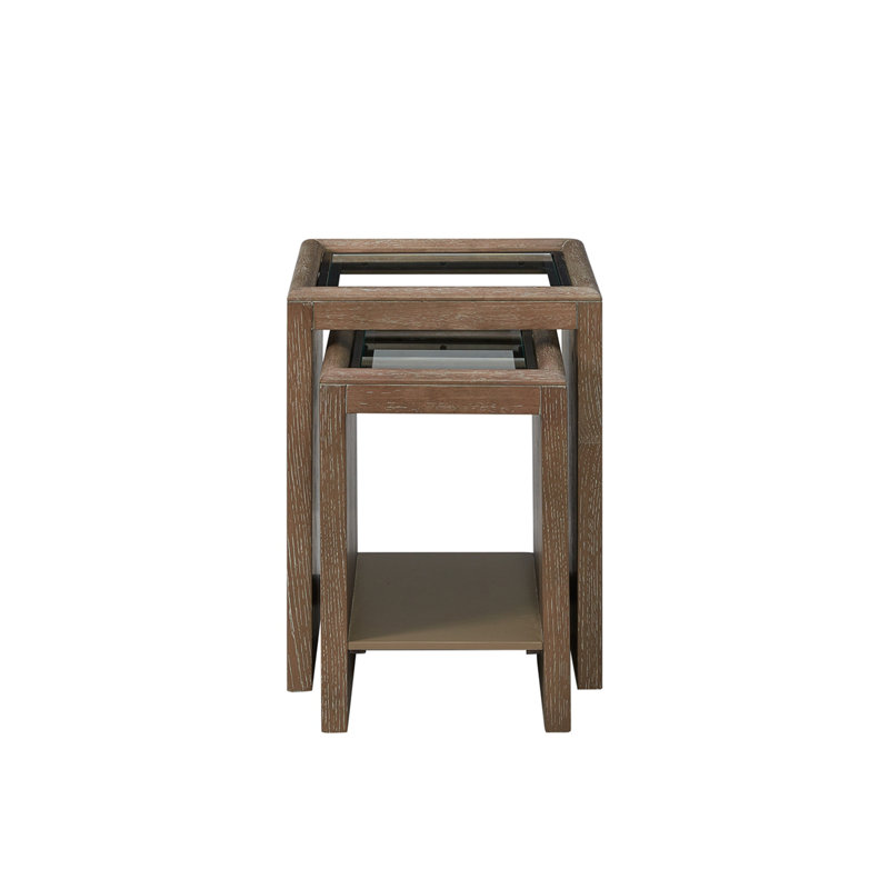 Tables gigognes avec plateau en verre