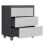 Armoire de rangement en métal robuste avec roulettes - Armoire à outils à 3 tiroirs pour solutions de rangement de garage, de bureau et de maison, noir / gris-833955220