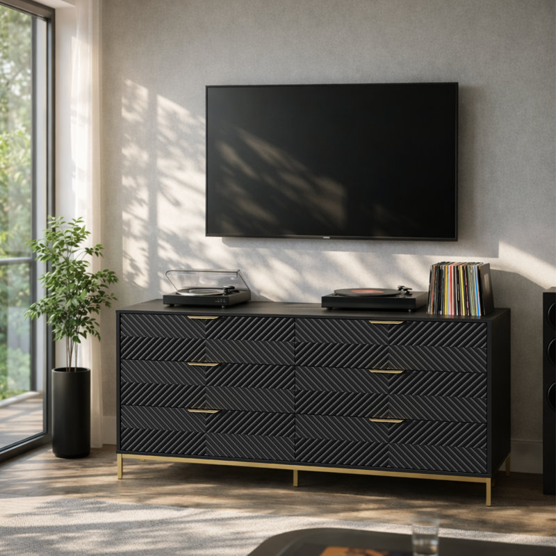 Commode 6 tiroirs Modern Glam