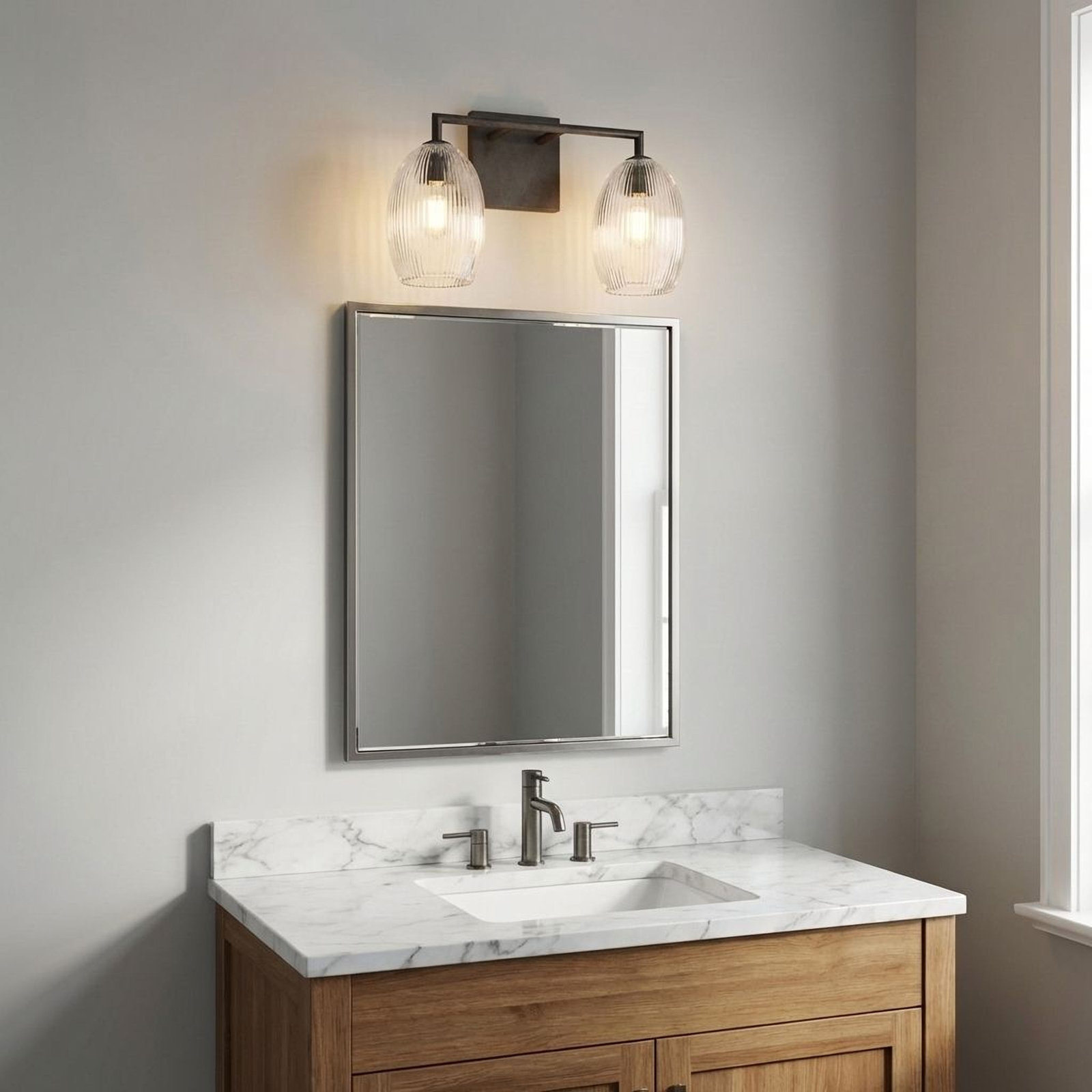 Wilmont Vanity Light, 2, Aged Iron