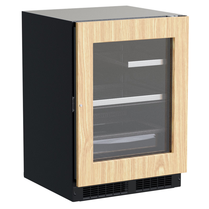 Marvel Appliances 5.5 Cubic Feet Convertible Mini Fridge with Wood/Glass Door
