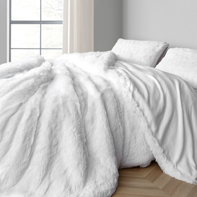 Are You Kidding Microfiber / Polyester Duvet Cover, Queen Duvet Cover, White