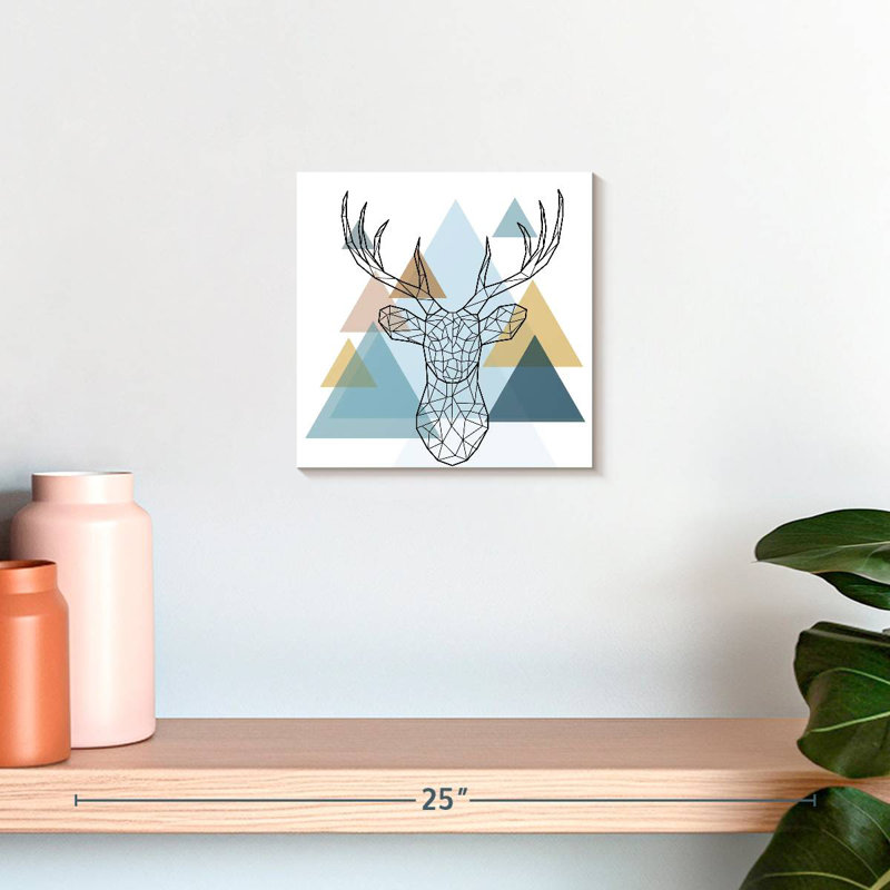 Crowle Geometry Deer, 10" H x 10" W