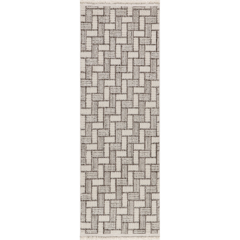 Alora Geometric Tassels Area Rug, Runner 2'8" x 6'