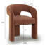 Chaise de salle à manger en chenille rouge Malone Performance-1880495225