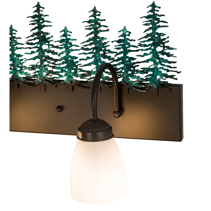 Rustic Lodge 5 - Light Vanity Light, 12.5" H x 48" W x 8.5" D, Dark Walnut