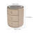 3 Tier Round Smart Bedside Table Nightstand With LED, Wireless Charge And USB Function-826590249