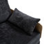 Canapé-lit pliable inclinable, canapé-lit convertible 3-en-1, décor Mid-Century moderne, convient aux petits espaces, avec trois coussins, peut être placé dans la chambre d'étude de la chambre d'amis