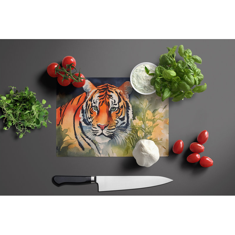 Tiger Glass Cutting Board Large