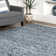 Esch Shag Tasseled Power Loom Performance Blue Rug