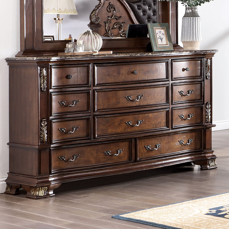 Tarver 68'' W 11 - Drawer Dresser, Brown Cherry