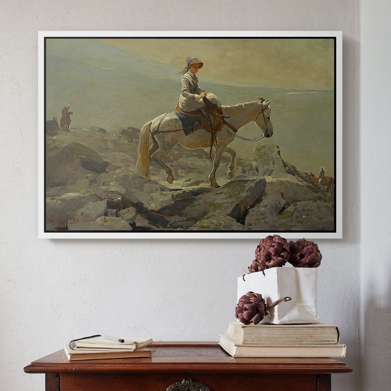 The Bridle Path, White Mountains, 1868 - Winslow Homer, toile tendue avec châssis, 16 x 24, Blanc