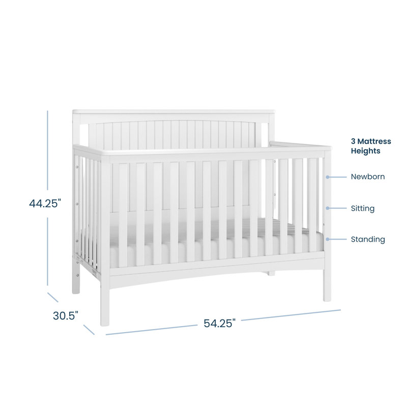 Scout 4 -in-1 Convertible Crib, Matte White