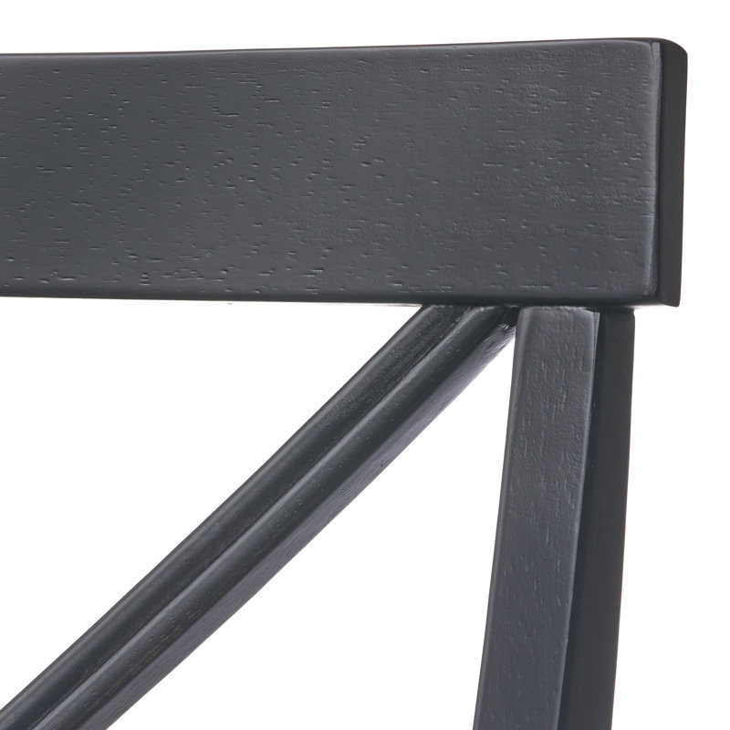 Winsley Counter Stool with Solid Wood Frame, Black